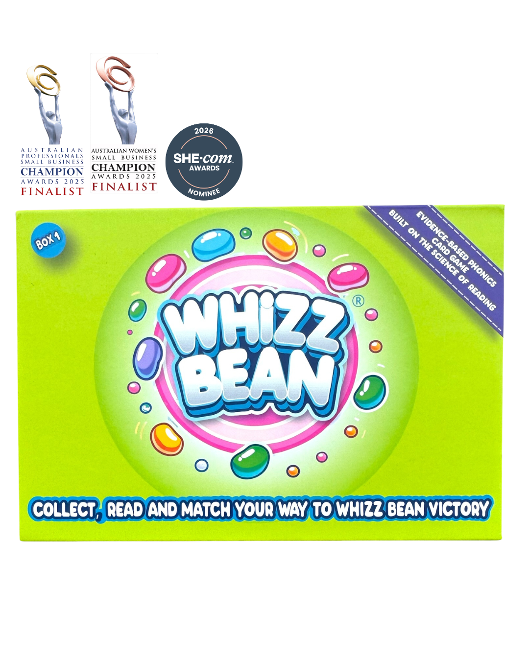 Box 1 | Whizz Bean Phonics Game for Reading Confidence &amp; Fluency